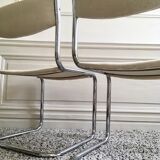 Set of restored vintage chairs with "Luge" feet