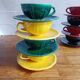 Lot de 8 tasses à café Longchamp multicolore