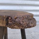 Solid oak tripod stool 1960