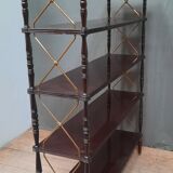 Five-tray floor in varnished mahogany