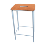 Bar tabou Adam stool white and leather