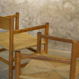 Series of four chairs and two armchairs Danish design 1960'