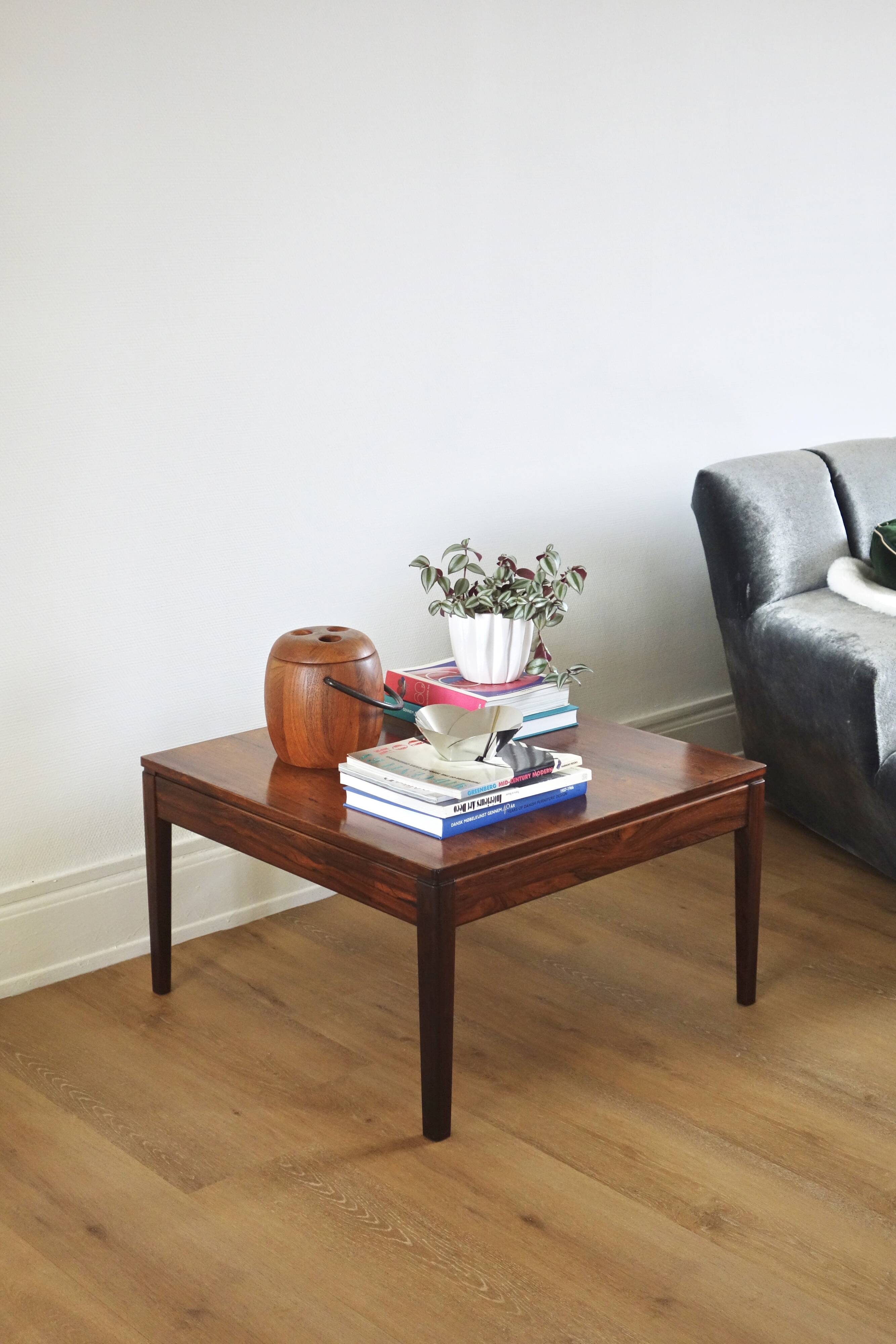 Scandinavian side table in rosewood, Denmark 1960s.