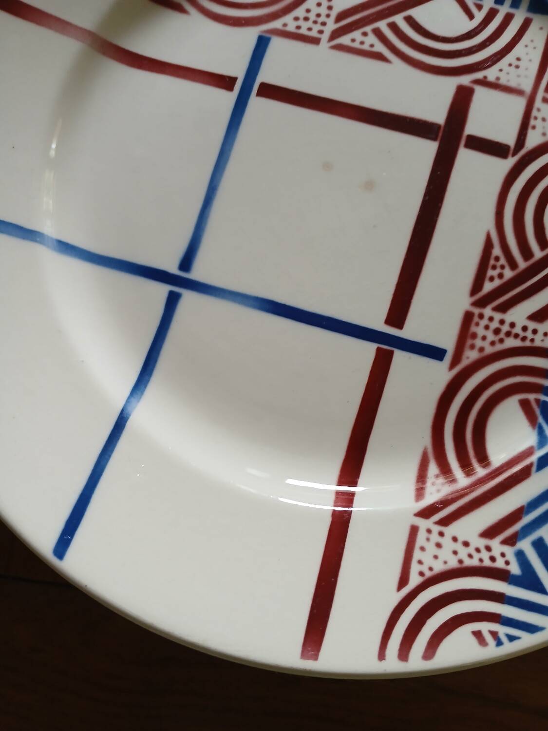3 old Badonviller dinner plates