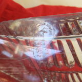 Bohemian crystal stamp Prague basket centerpiece art deco flower