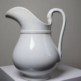 Pichet broc de toilette en faïence blanche ancienne Pexonne France