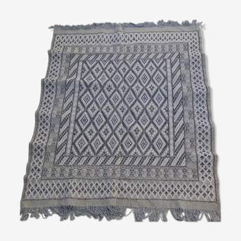 Tapis gris fait main traditionnel 235×180cm