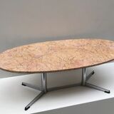 Table basse acier avec plateau en marbre