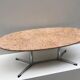 Table basse acier avec plateau en marbre