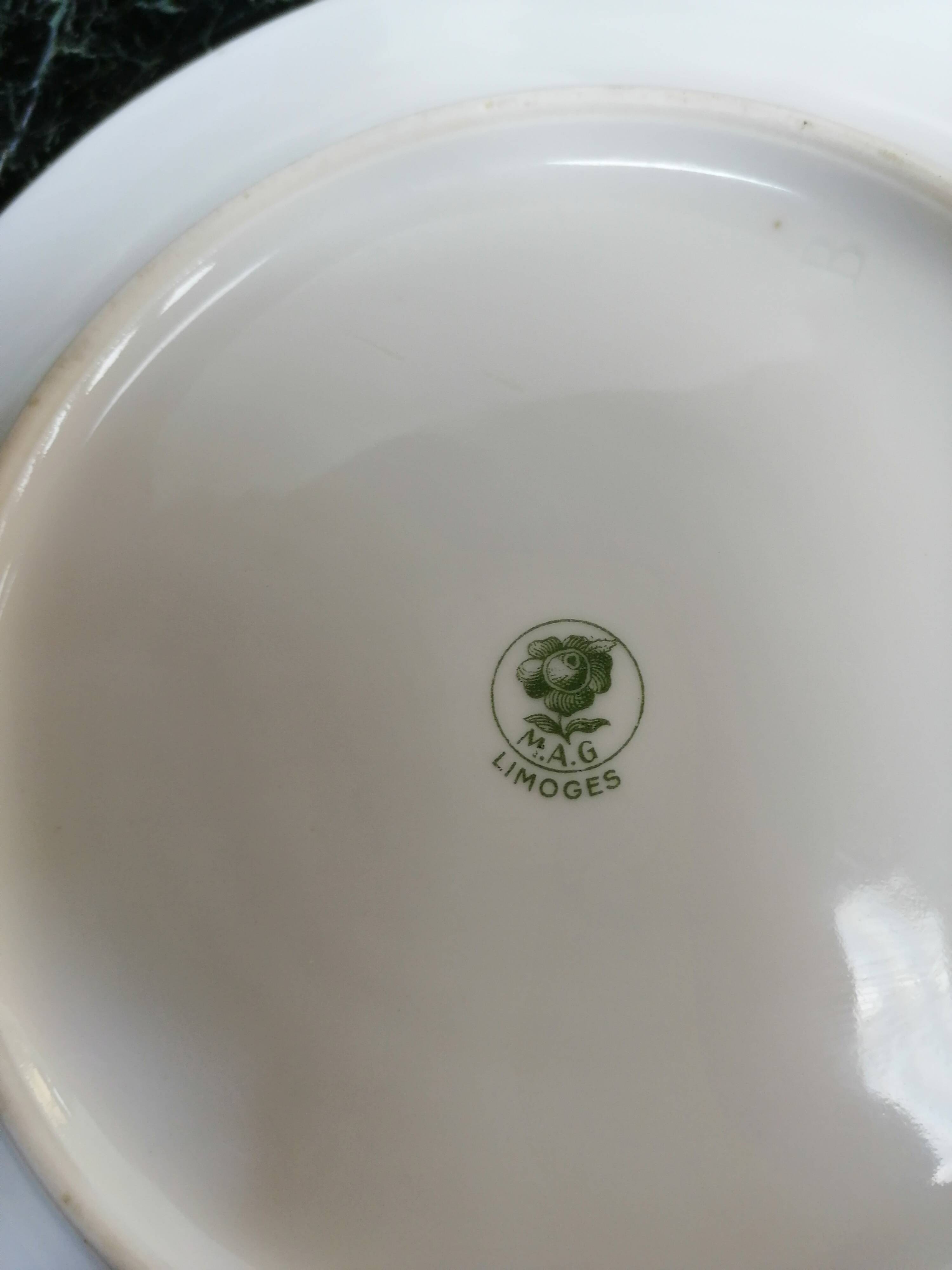 Limoges porcelain dessert service