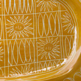 Rare plat du céramiste Jacques Pouchain année 50 céramique jaune Poet