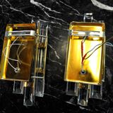 Pair of venini wall lamps Murano glass Italy 1970