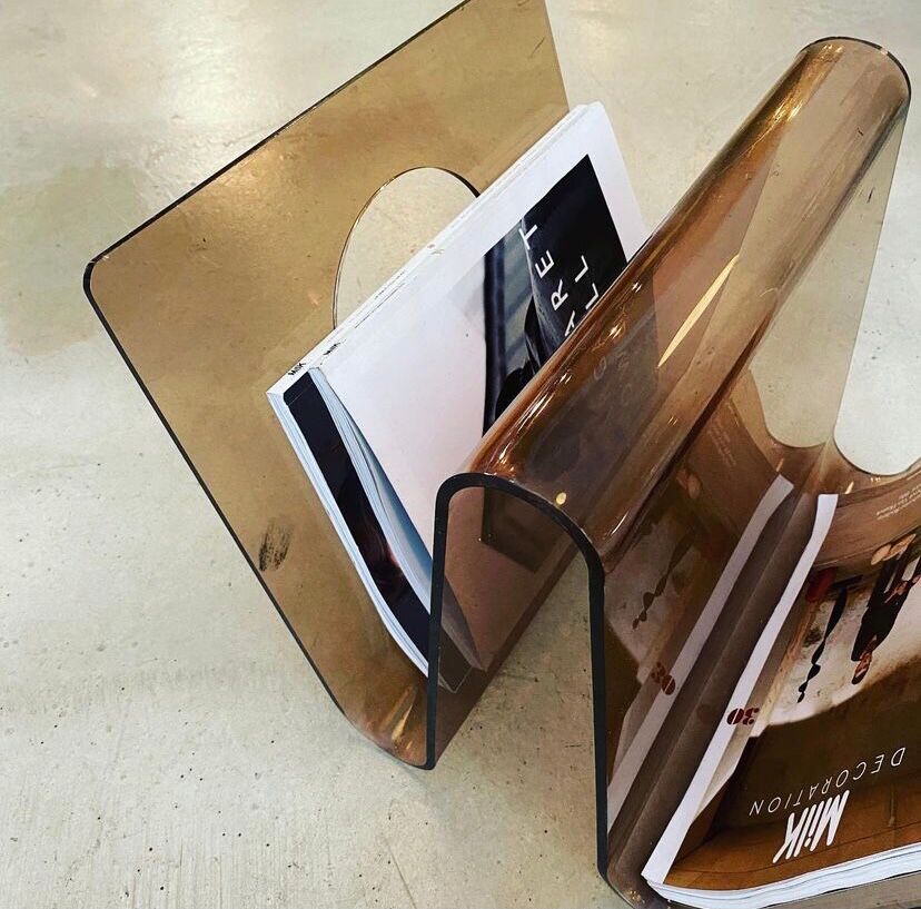 Michel Dumas magazine holder for Roche Bobois