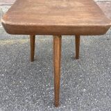 Tabouret ferme sapin bois tripode vintage