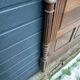 Antique headboard in solid oak
