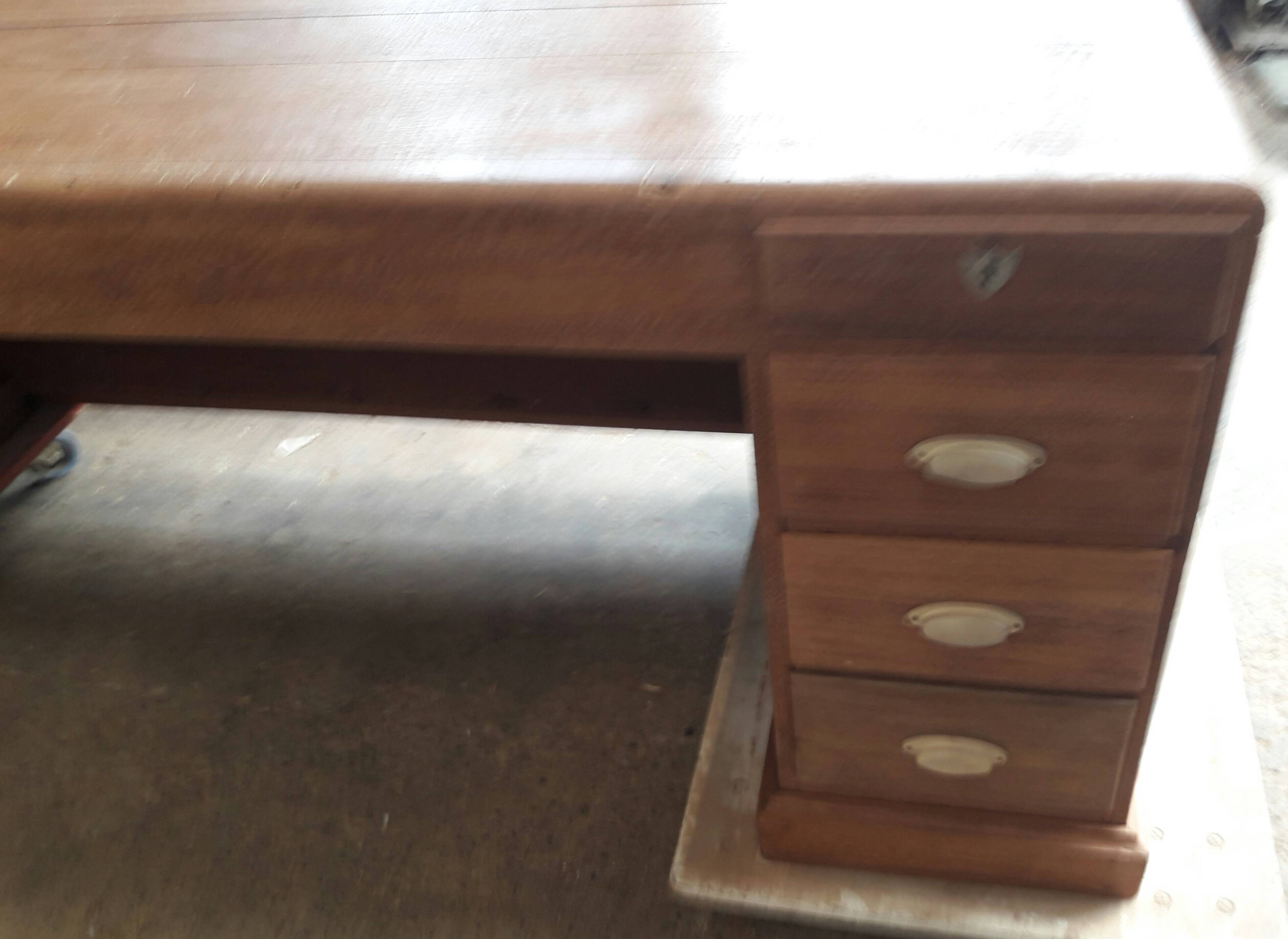 Exotic wood counter desk