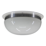 Big Bauhaus Chrome Flushmount or Wall Light, 1940s