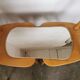 Miroir bord doré, forme libre vintage 1970