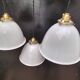 Opaline pendant lights