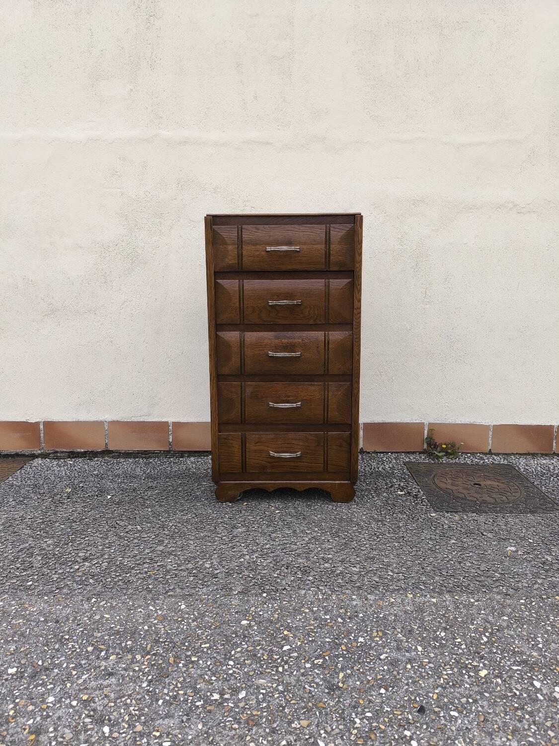 Art Deco oak chiffonier