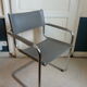 Fauteuil de bureau en cuir et chrome des années 70