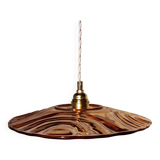 Vintage pink glass pendant light