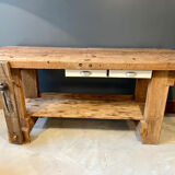 Old wooden workbench, renovated