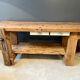 Old wooden workbench, renovated