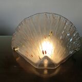 Murano glass wall light and brass cabochons 1970