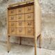 Antique roller shutter cabinet oak chest of drawers