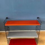 Orange, red and gray Tomado vintage modular wall system - shelves - unit