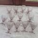 12 old bistro glasses