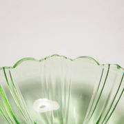 Vintage green decorative plate with flowers from the mid-century, Italy, 1960s.