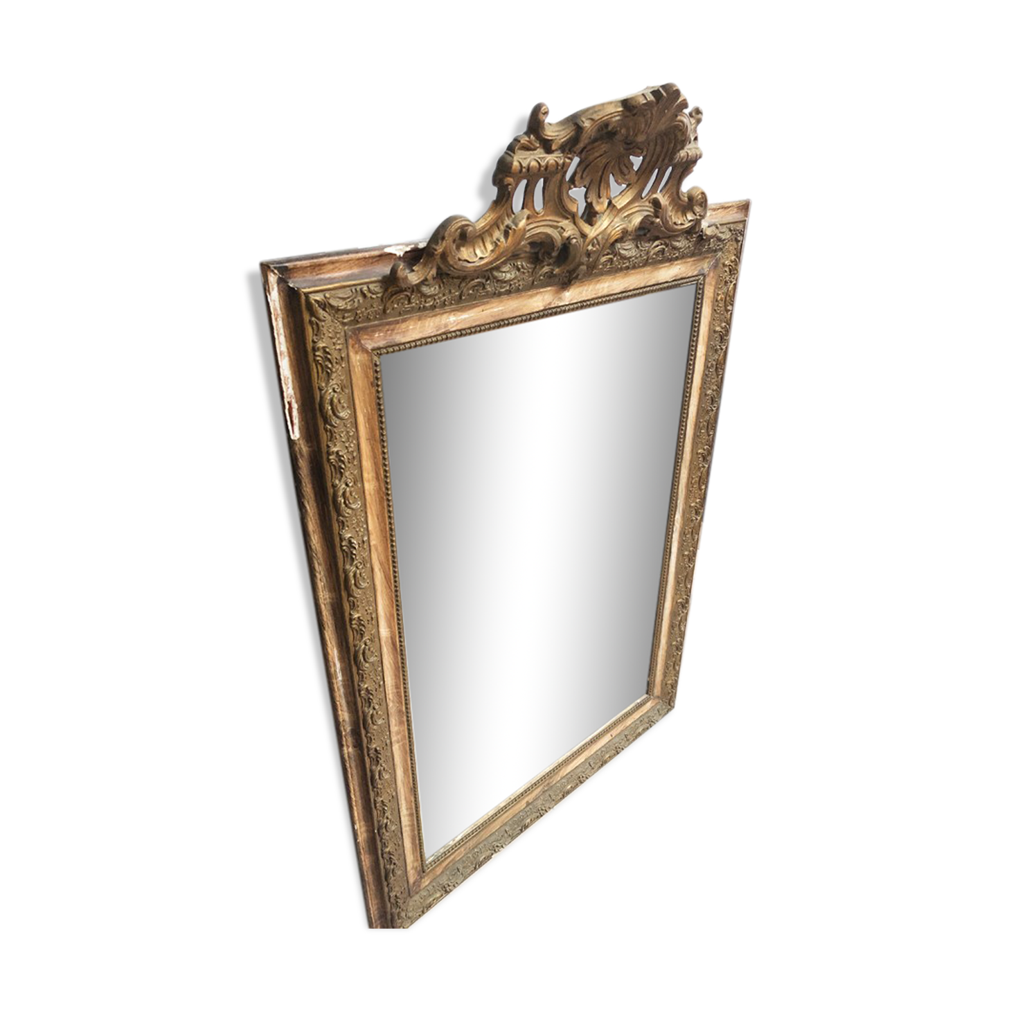 Mirror trumeau wood and plaster, early 20th