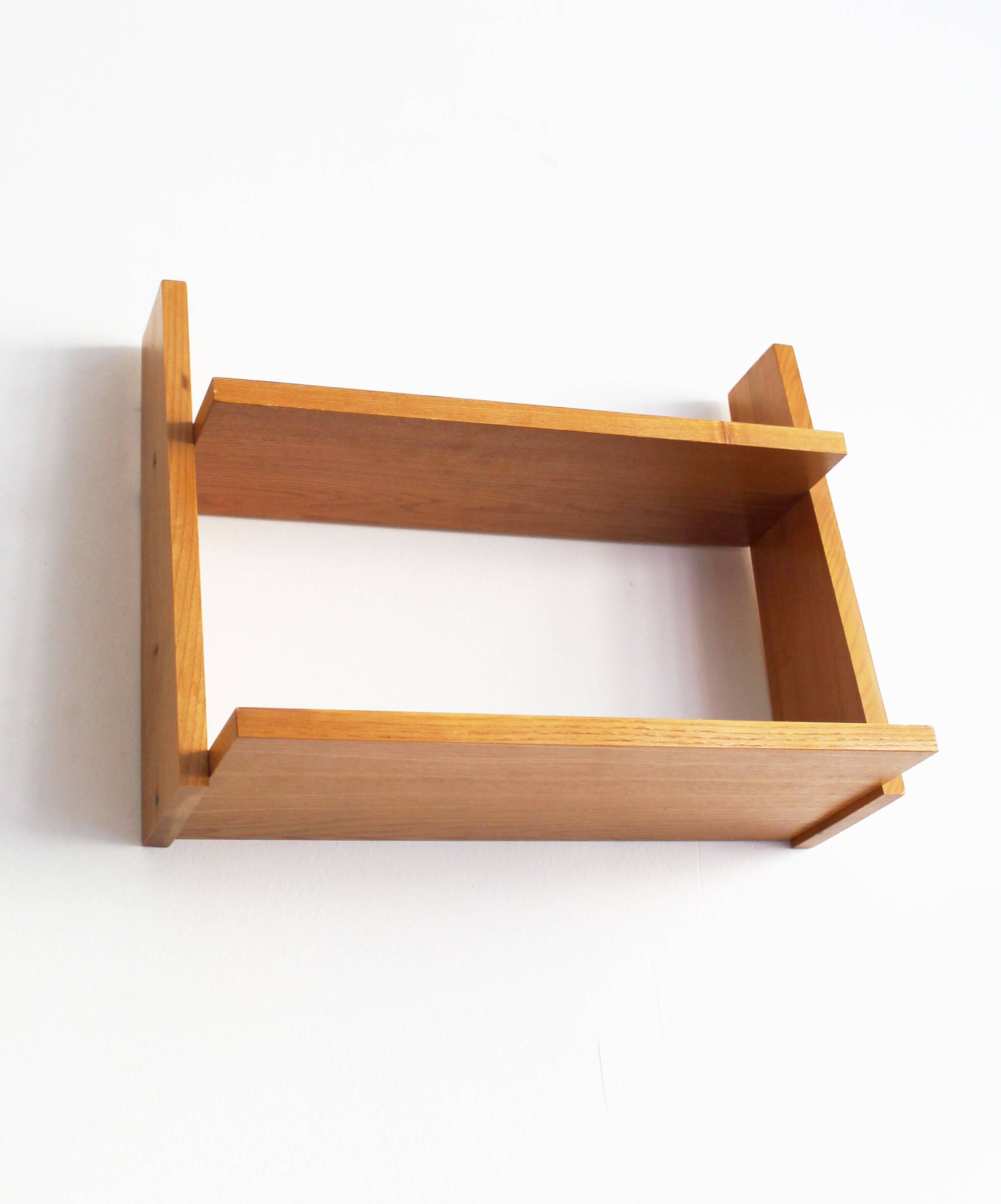 Vintage Wall Shelf in Beech, Czechoslovakia, 1960s