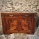 French Art Deco walnut sideboard with marble top (1930s)