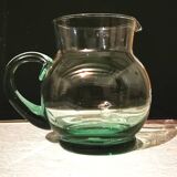 Handcrafted vintage glass pitcher