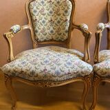 Paire de cabriolets de style Louis XV