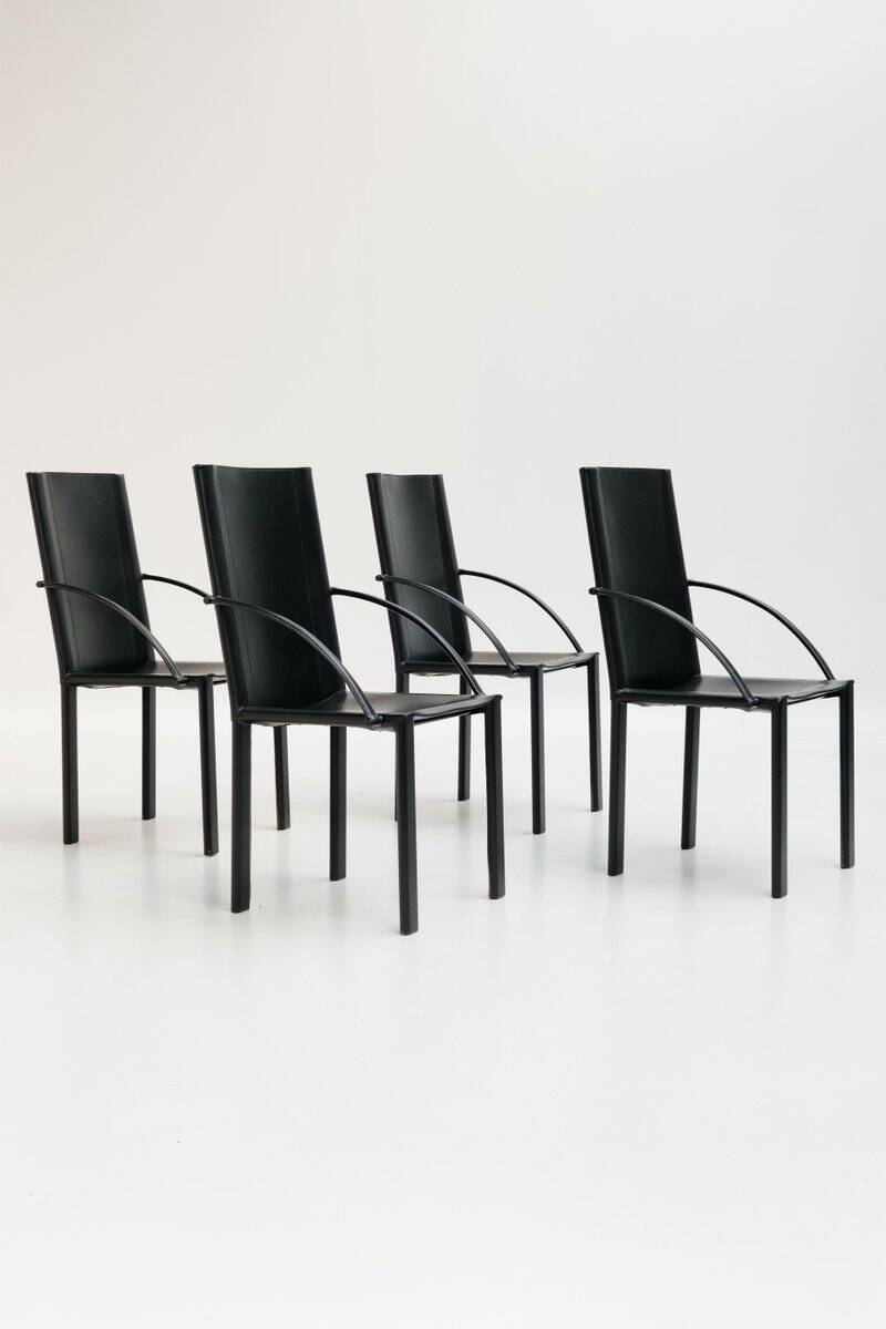 Fauteuils par Carlo Bartoli pour Matteo Grassi, 1980s, set de 4