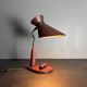 Midcentury leather wrapped French desk lamp style of Jacques Adnet, 1950s