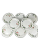 Set of 8 flat plates by Churchill, "Victorian Orchard" model, Staffordshire, England.
