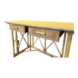 Vintage rattan desk