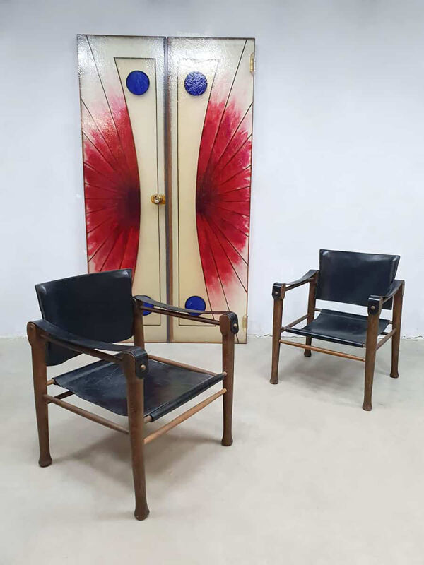 Lot De 2 fauteuils Safari En cuir