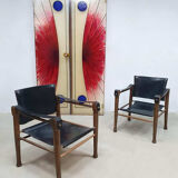 Set of 2 safari armchairs
