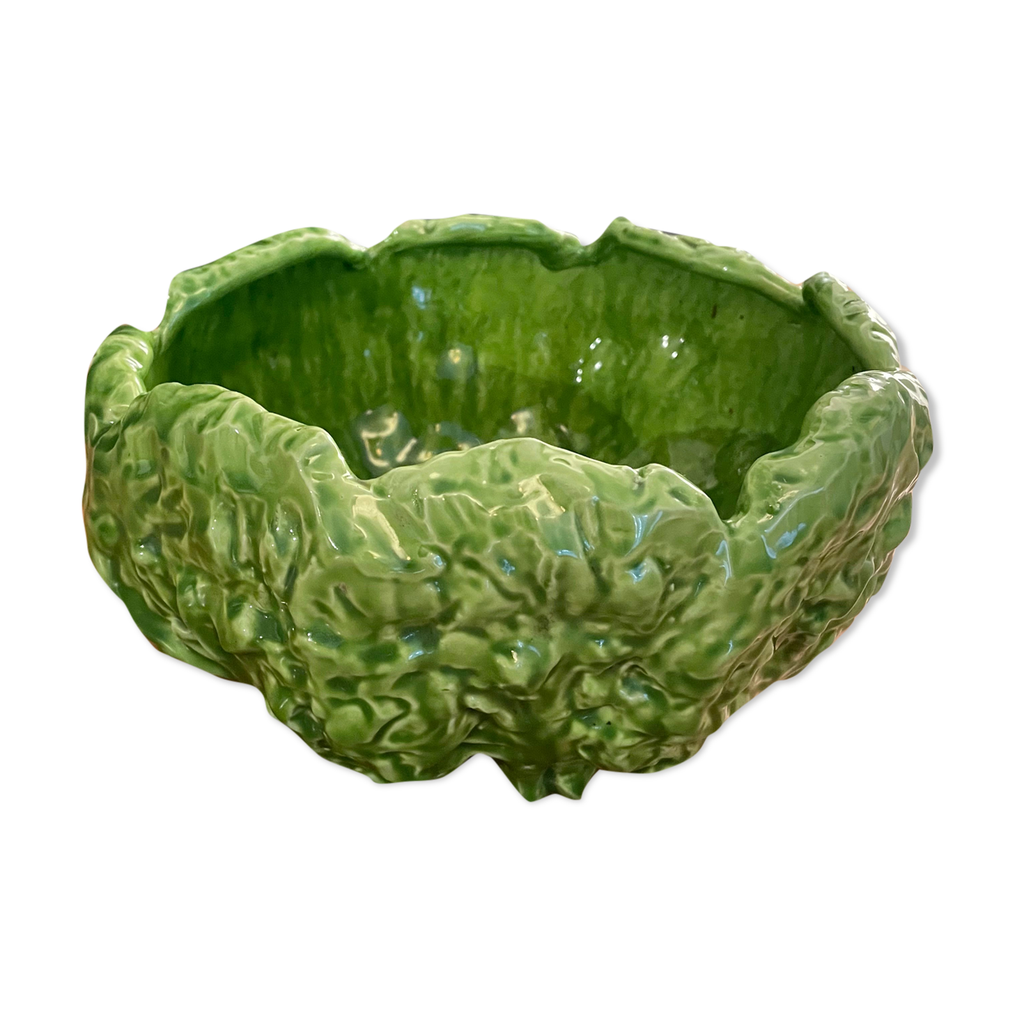 Fruit cup / Ceramic salad bowl collard greens