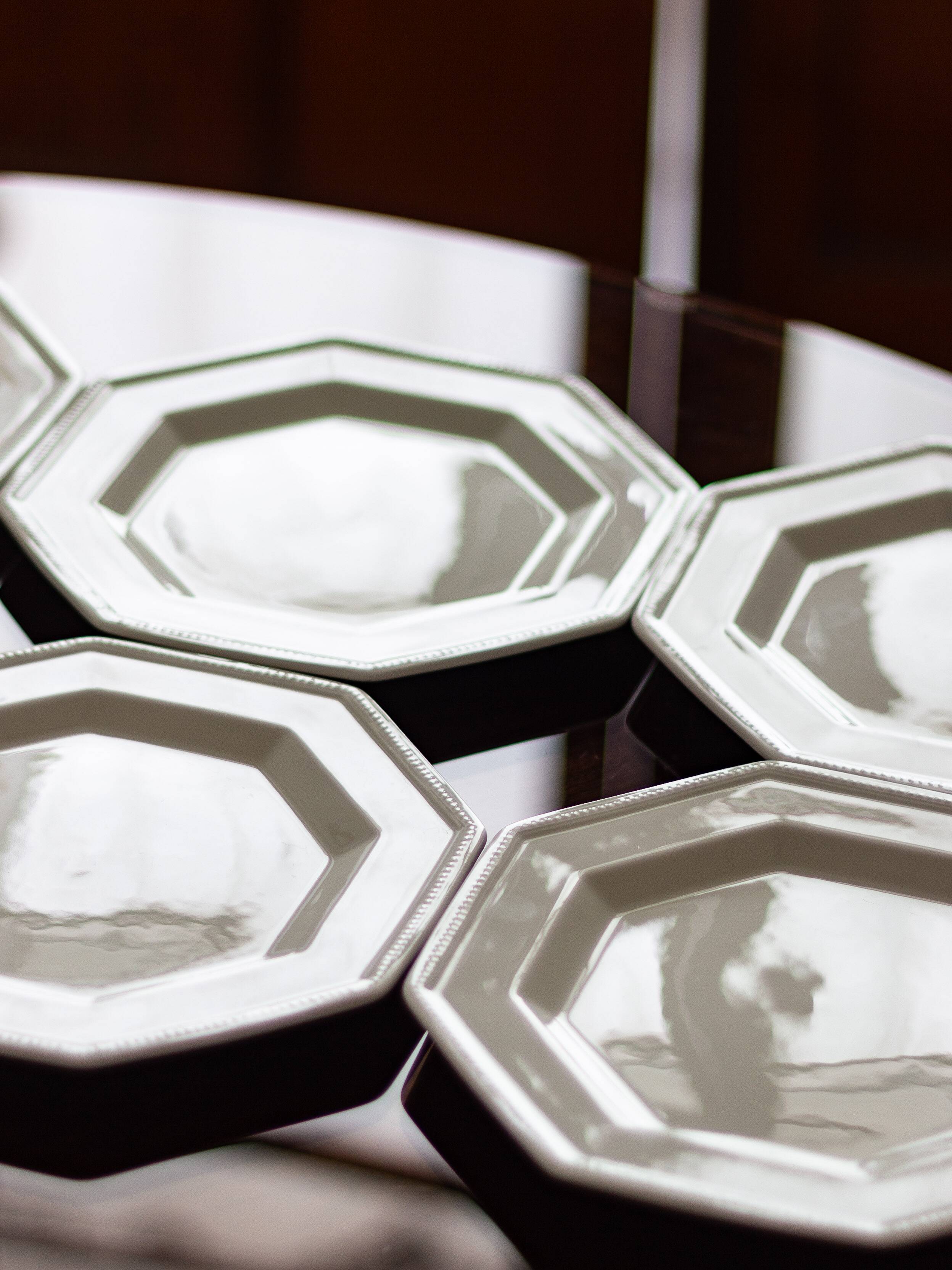 6 assiettes à dessert octogonales modèle Héritage – Johnson Brothers