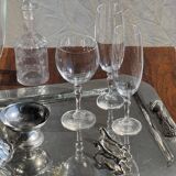 Silver tray with knot pattern handle L47.5