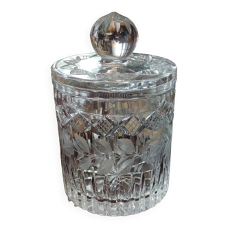 Old cut crystal pot candy box