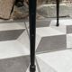 Tabouret tripode métal assise bouclette neuve