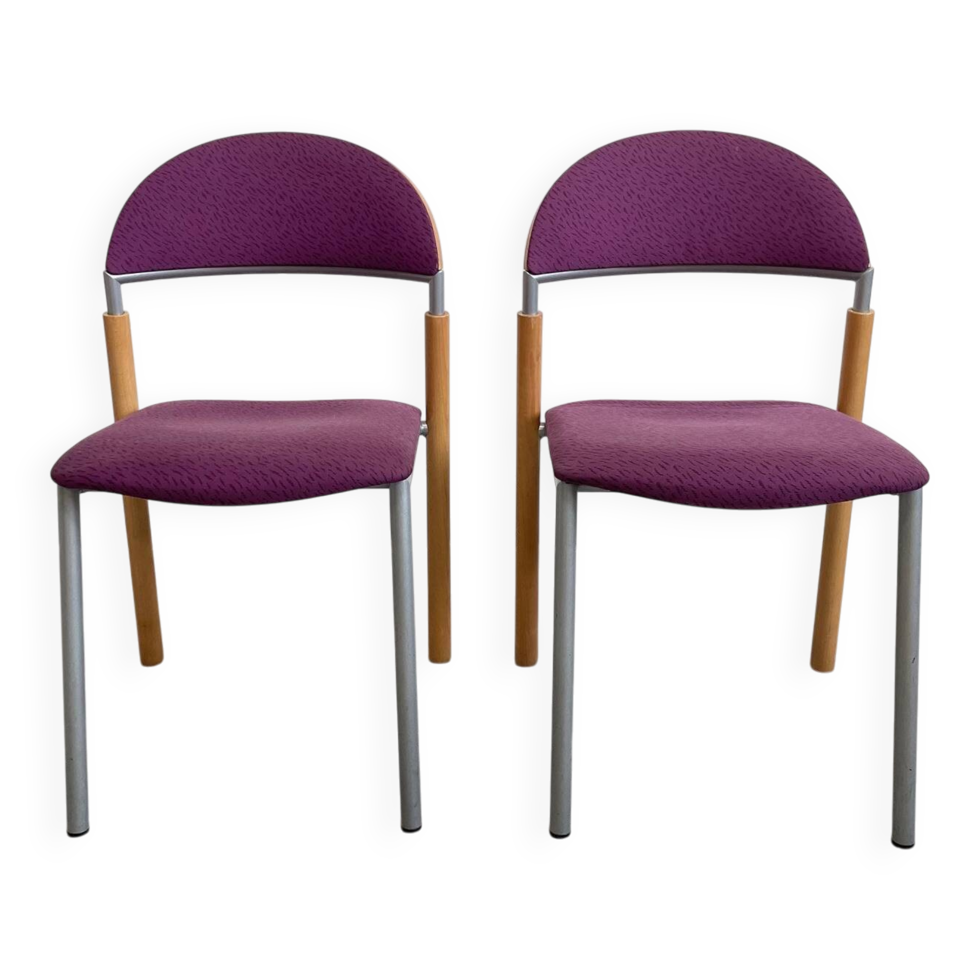 Set of 2 Vintage Dining Chairs Thesis by Wiesner Hager, Austria 1990s